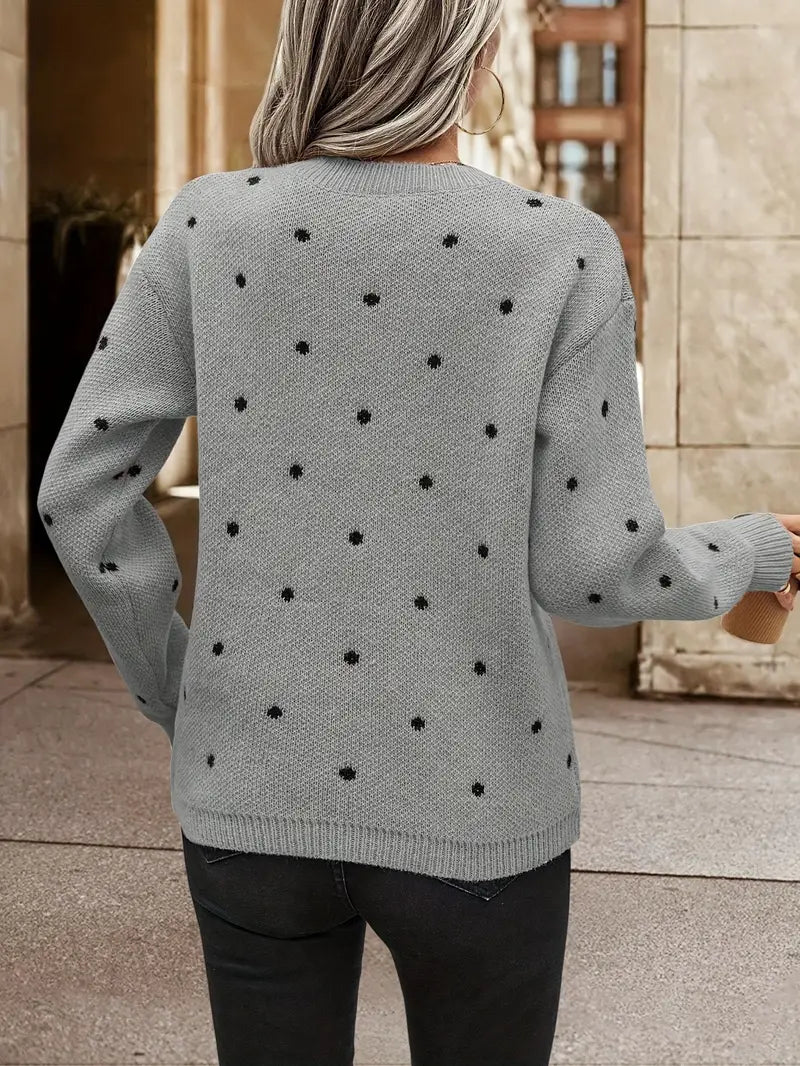 Gabriela – langärmliger poker-dot-pullover