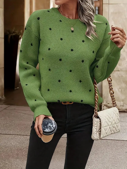 Gabriela – langärmliger poker-dot-pullover