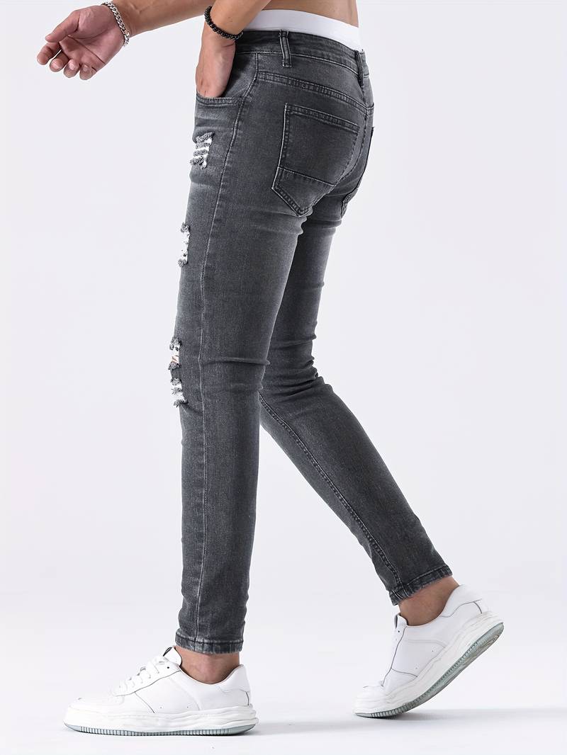 Sebastian – slim-fit-jeans mit legeren rissen