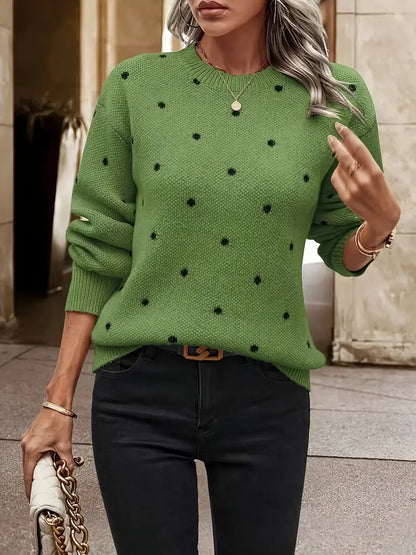 Gabriela – langärmliger poker-dot-pullover