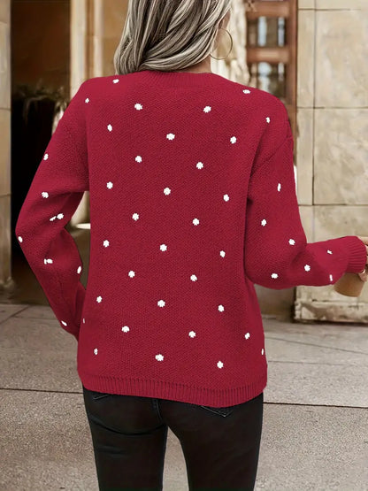 Gabriela – langärmliger poker-dot-pullover