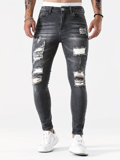 Sebastian – slim-fit-jeans mit legeren rissen