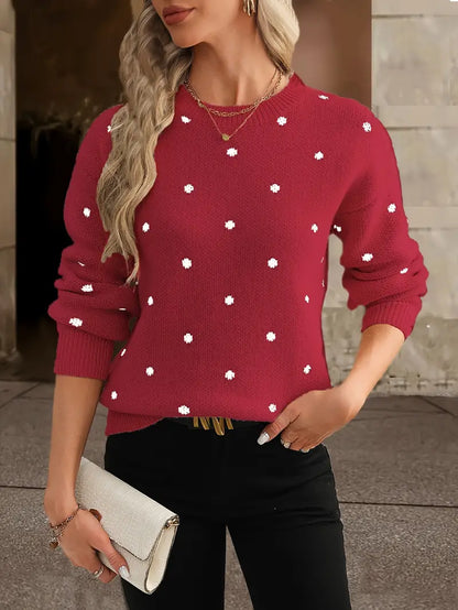 Gabriela – langärmliger poker-dot-pullover