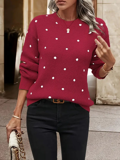 Gabriela – langärmliger poker-dot-pullover