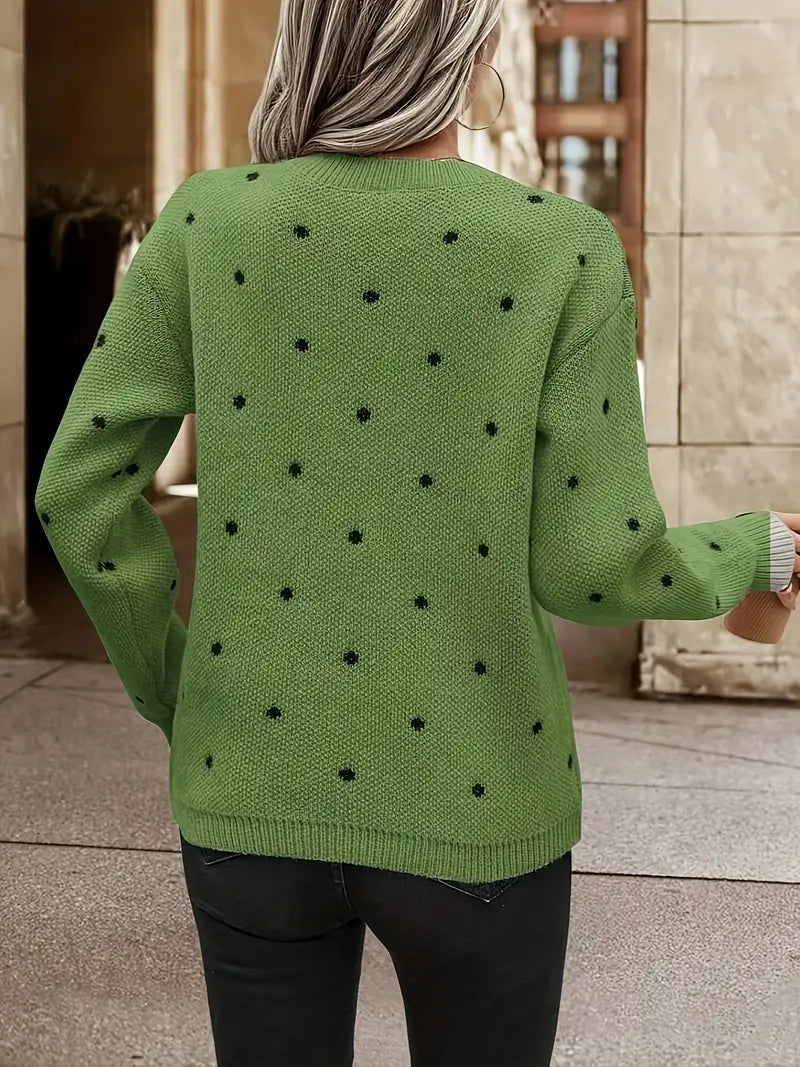 Gabriela – langärmliger poker-dot-pullover