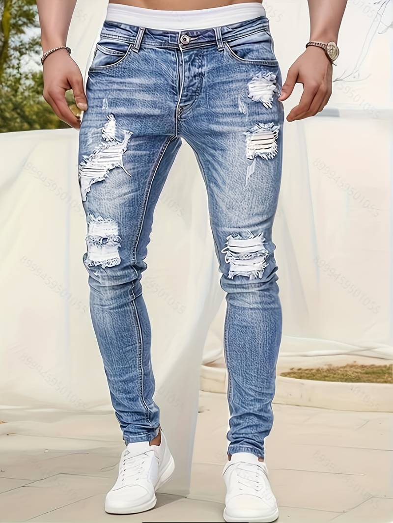 Sebastian – slim-fit-jeans mit legeren rissen