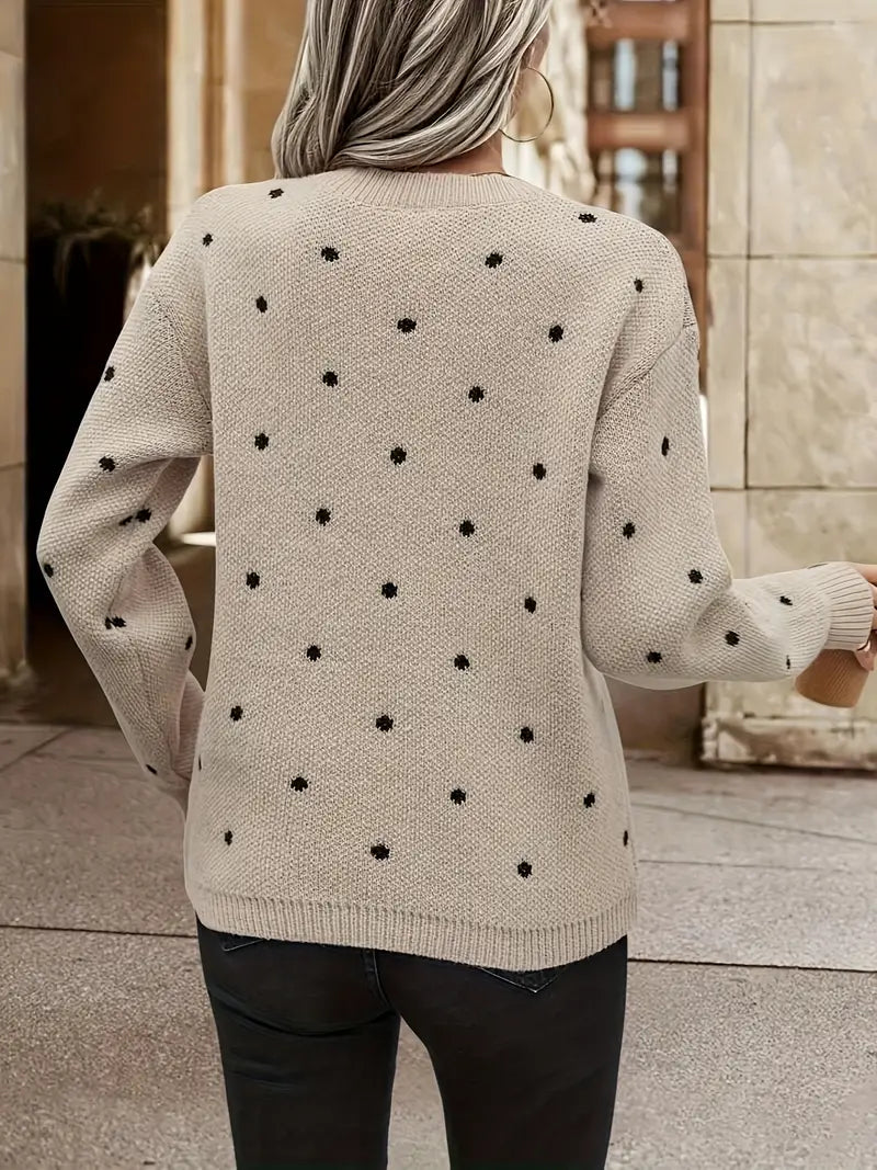 Gabriela – langärmliger poker-dot-pullover