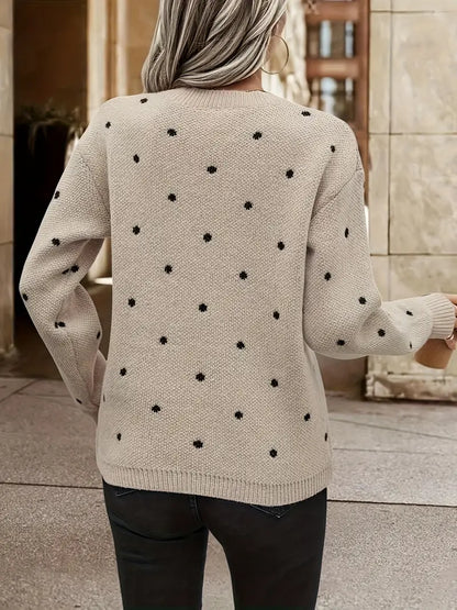 Gabriela – langärmliger poker-dot-pullover